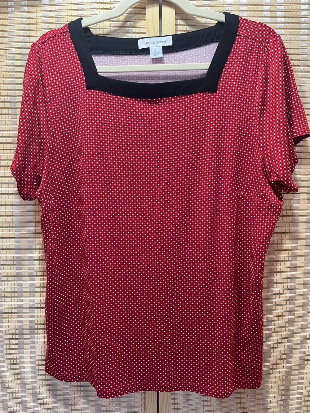 Liz Claiborne square neck short sleeve top